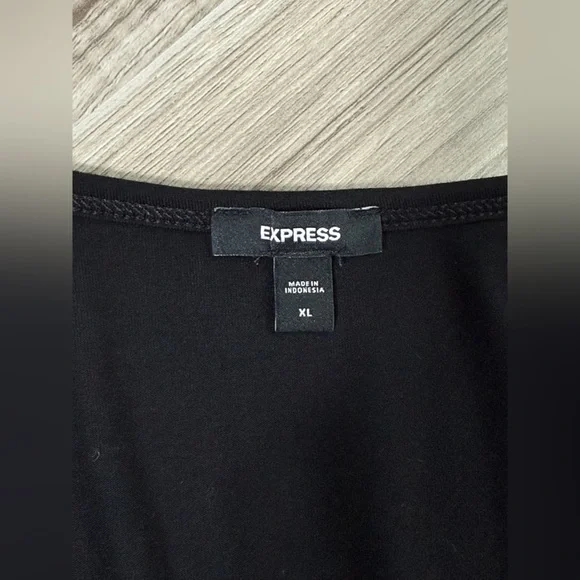 Express Black Sleeveless Drawstring Jumpsuit - Picture 3 of 12